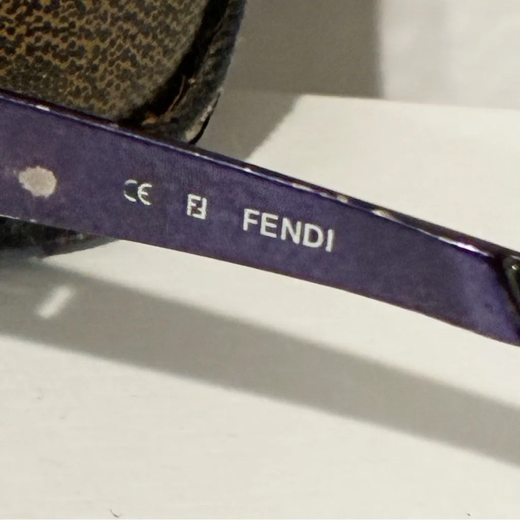 Vintage FENDI Twilight Oval Sunglasses FS211 Black Frame Ombre Lens 135 Unisex - Image 8