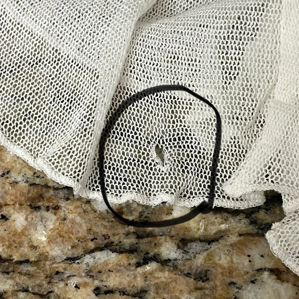 Free People Beaded Mesh Sheer Babydoll Tunic Top S Boho Coastal Cottagecore Y2K - Image 11