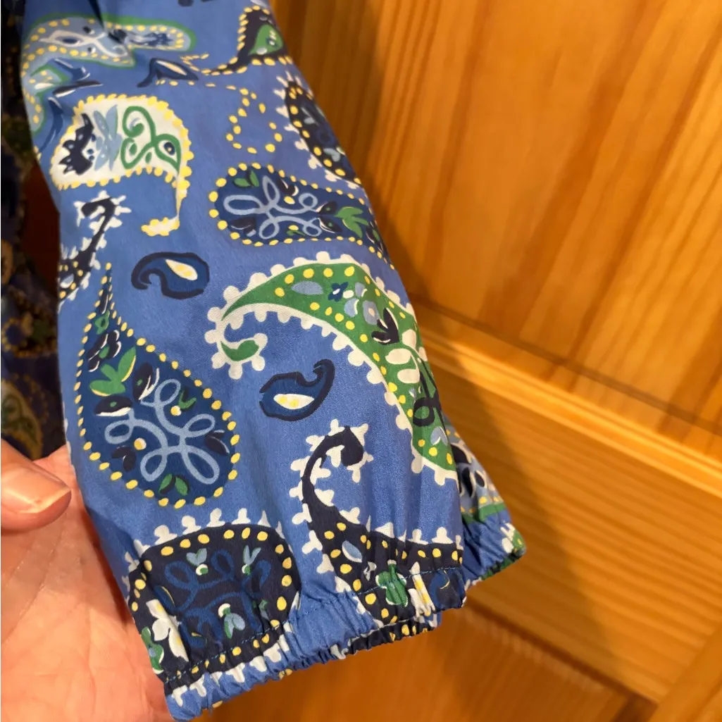 Croft & Barrow Blue Paisley Women's Dress size S - Image 5