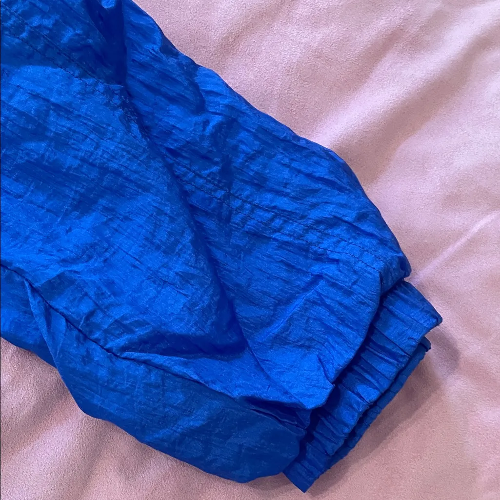 Women’s electric Blue nylon 80’s Pants medium - Image 5