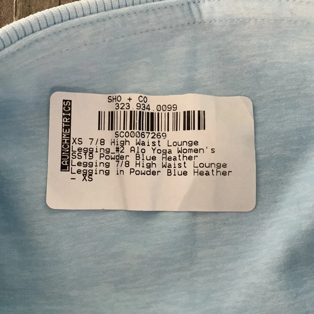 7/8 high waist lounge legging in powder blue Heather - Image 6