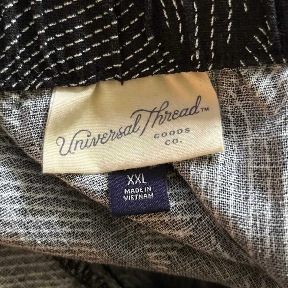 Universal Threads Universal Thread Plus Size XXL Maxi Skirt Linen Blend Button Front Black Floral - Image 3