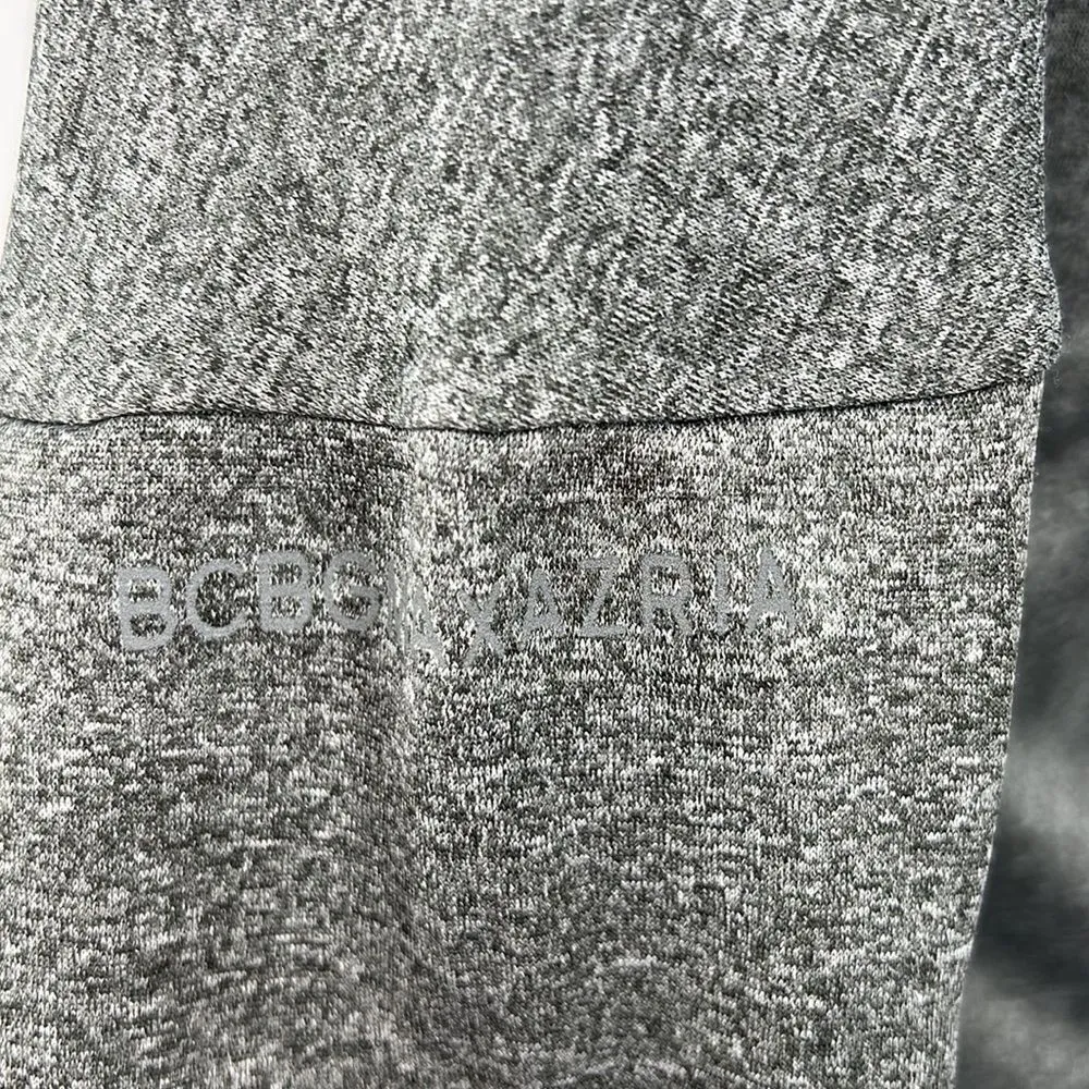 BCBGMAXAZRIA heather gray long sleeve hoodie - Image 3