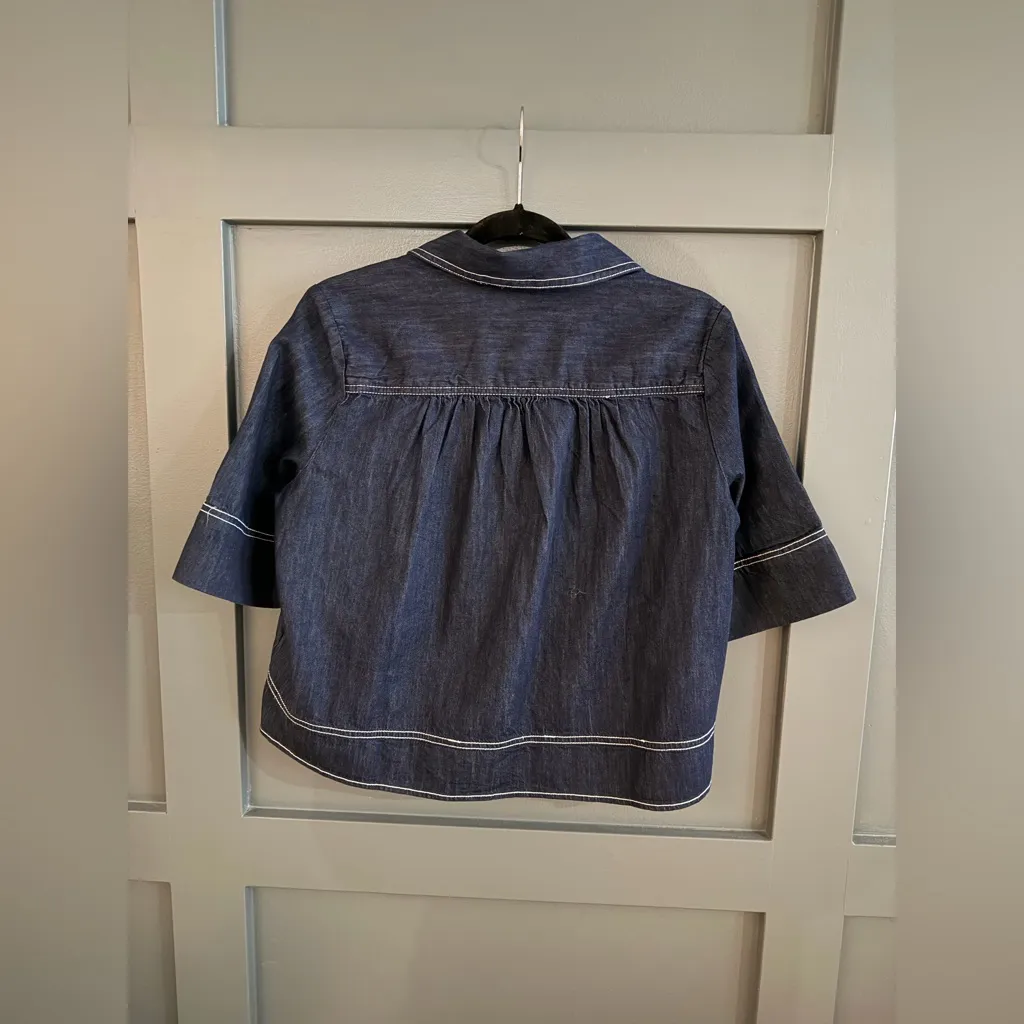 Pilcro • Short-Sleeve Denim Swing Top - Image 6