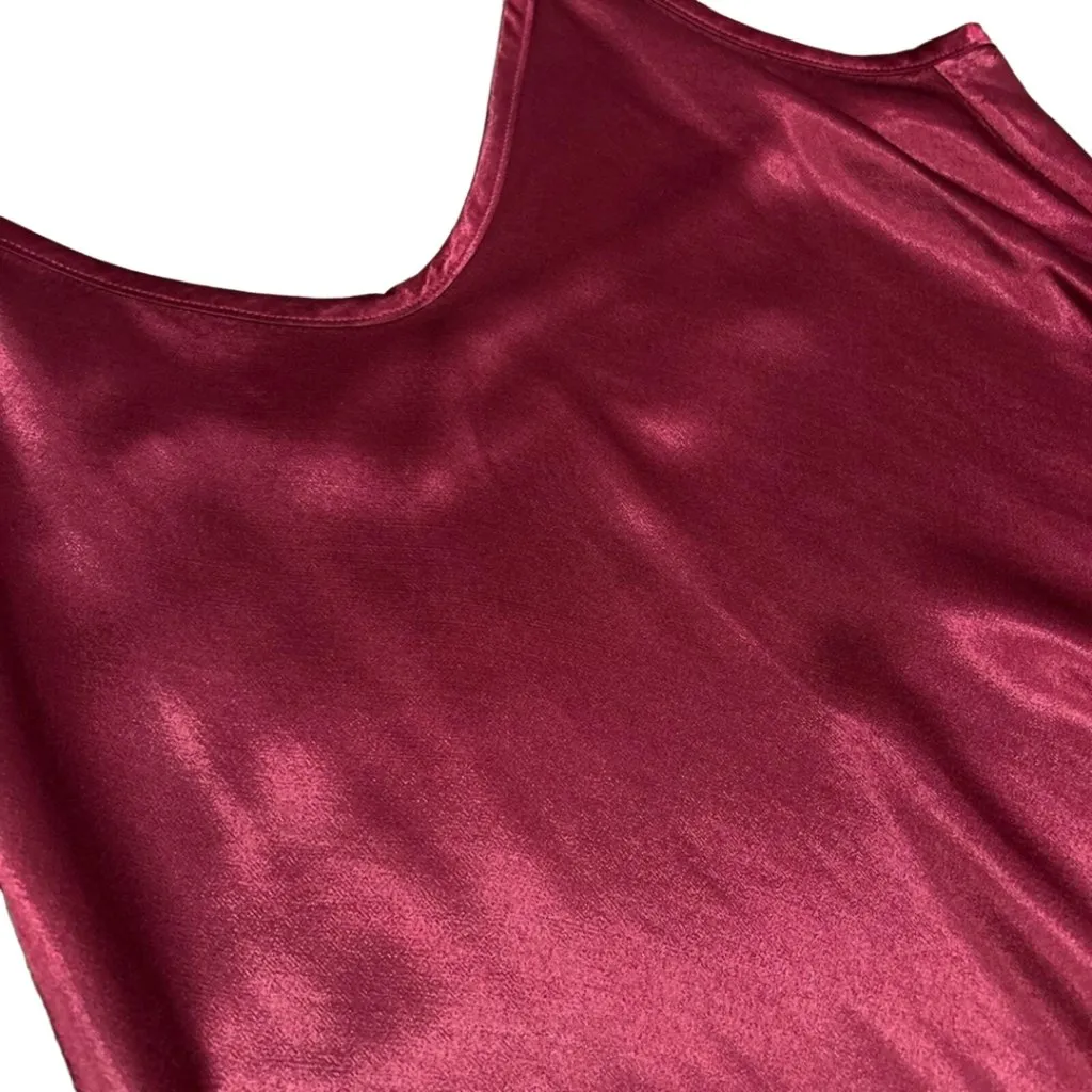 New Enza Costa Bias Cut Slip Dress Ruby Size 2 Medium Red - Image 11