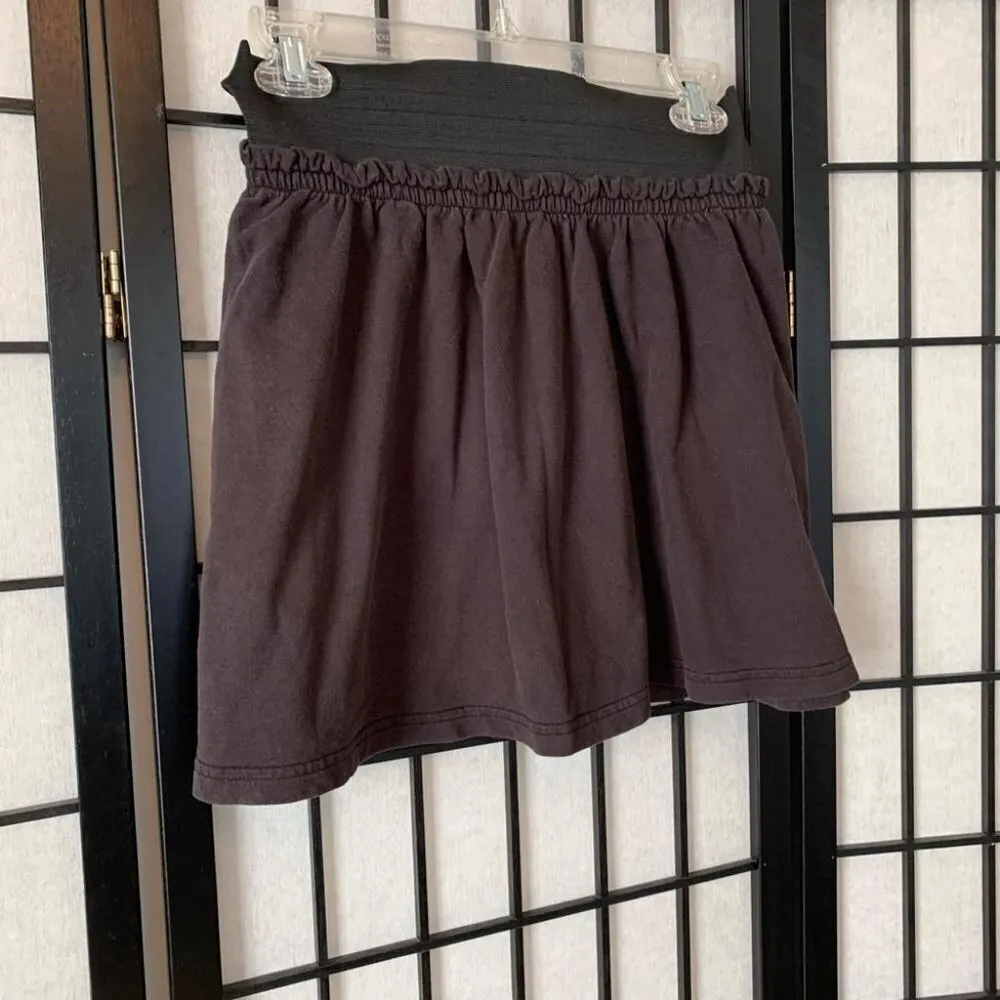 Kensie Mini Skirt Elastic Waist Above the Knee Black X-Small - Image 2