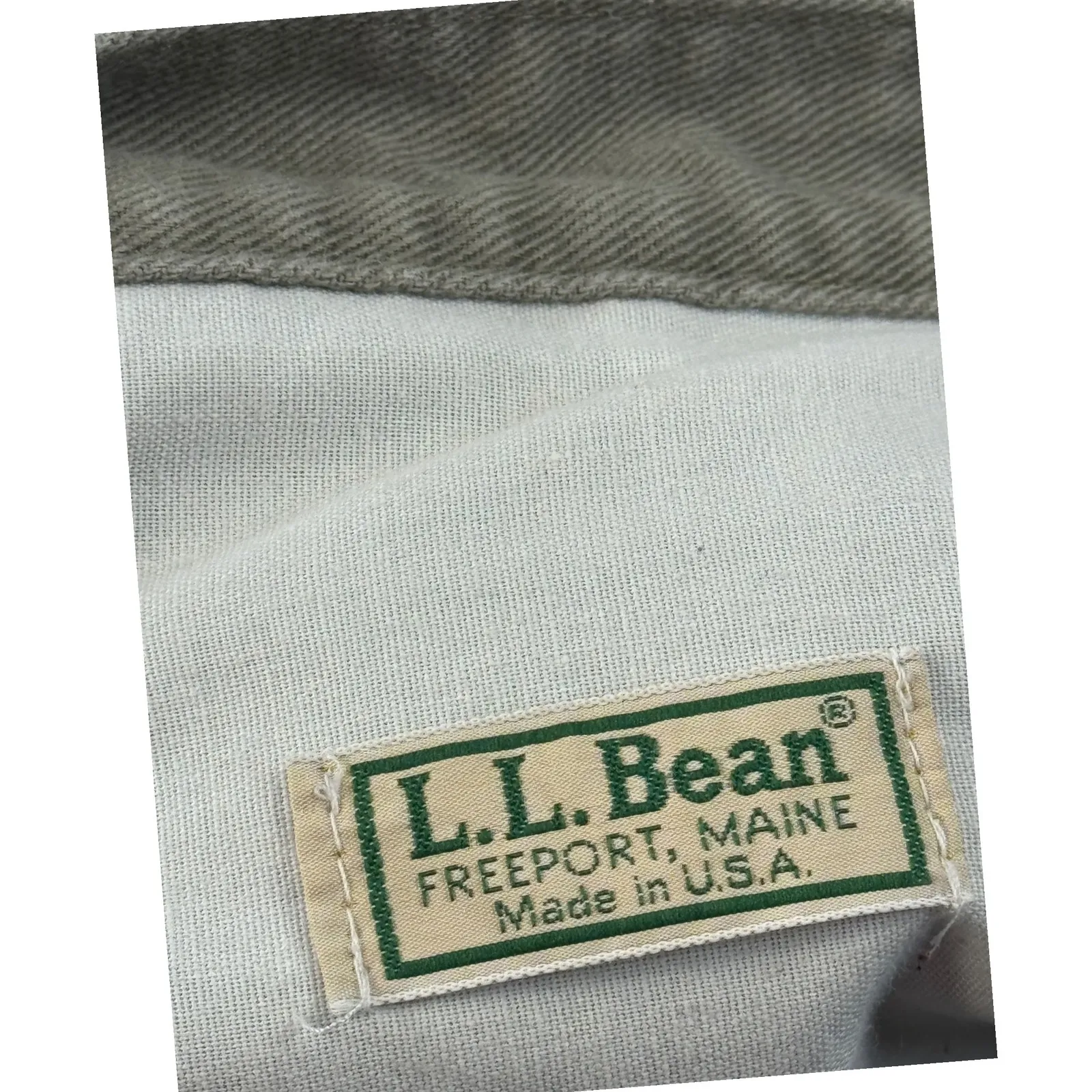 LL Bean Vintage Womens Size 14 High Waist Pleated Tapered Leg Jeans Khaki - Image 12