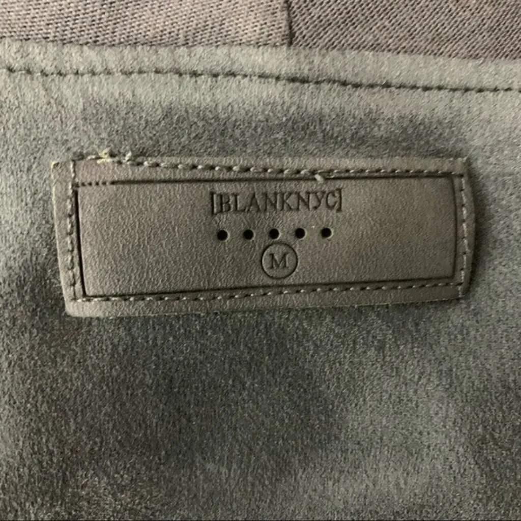 [BLANKNYC] Gray Faux Suede Draped Waterfall Jacket Women’s Medium Open Front‎ - Image 7