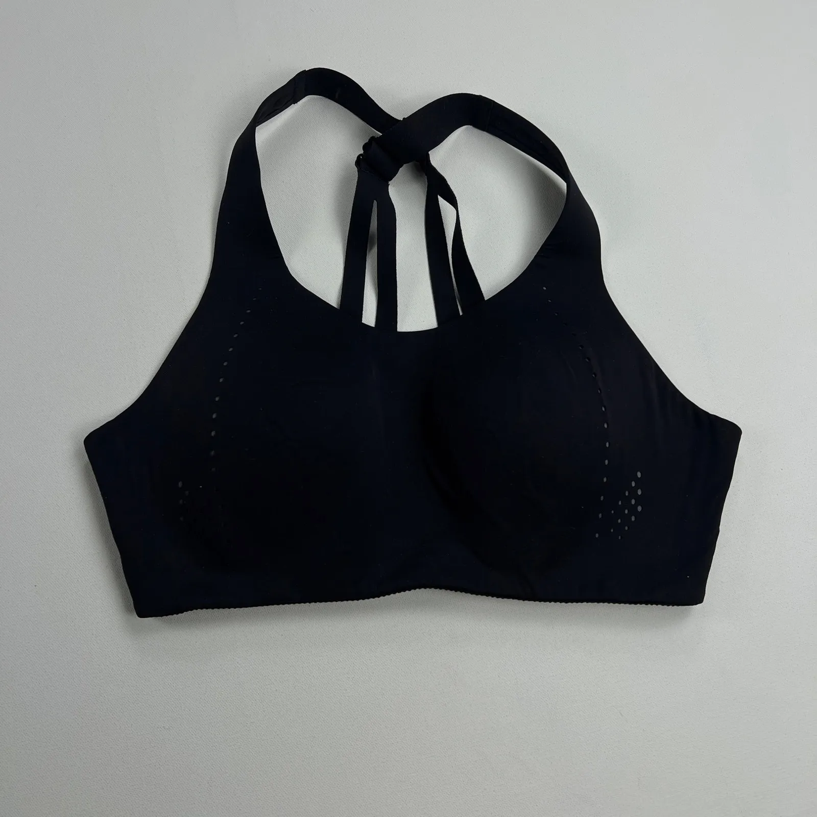 Lululemon AirSupport High Support Sports Bra Black/Asphalt Gray Ultralu Size 36C Black - Image 4