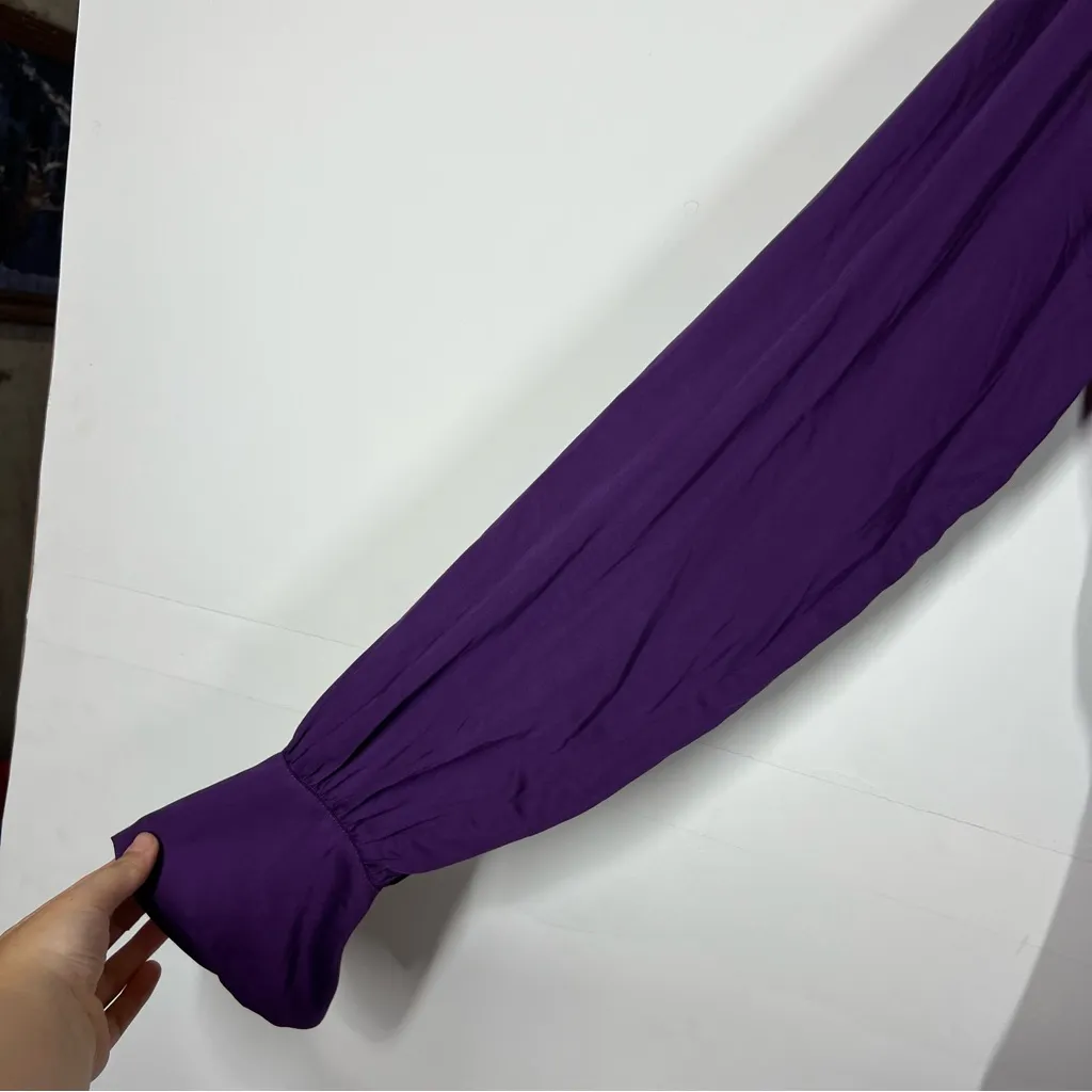 Rumored Rose Wrap Dress Size Large Purple - Image 7