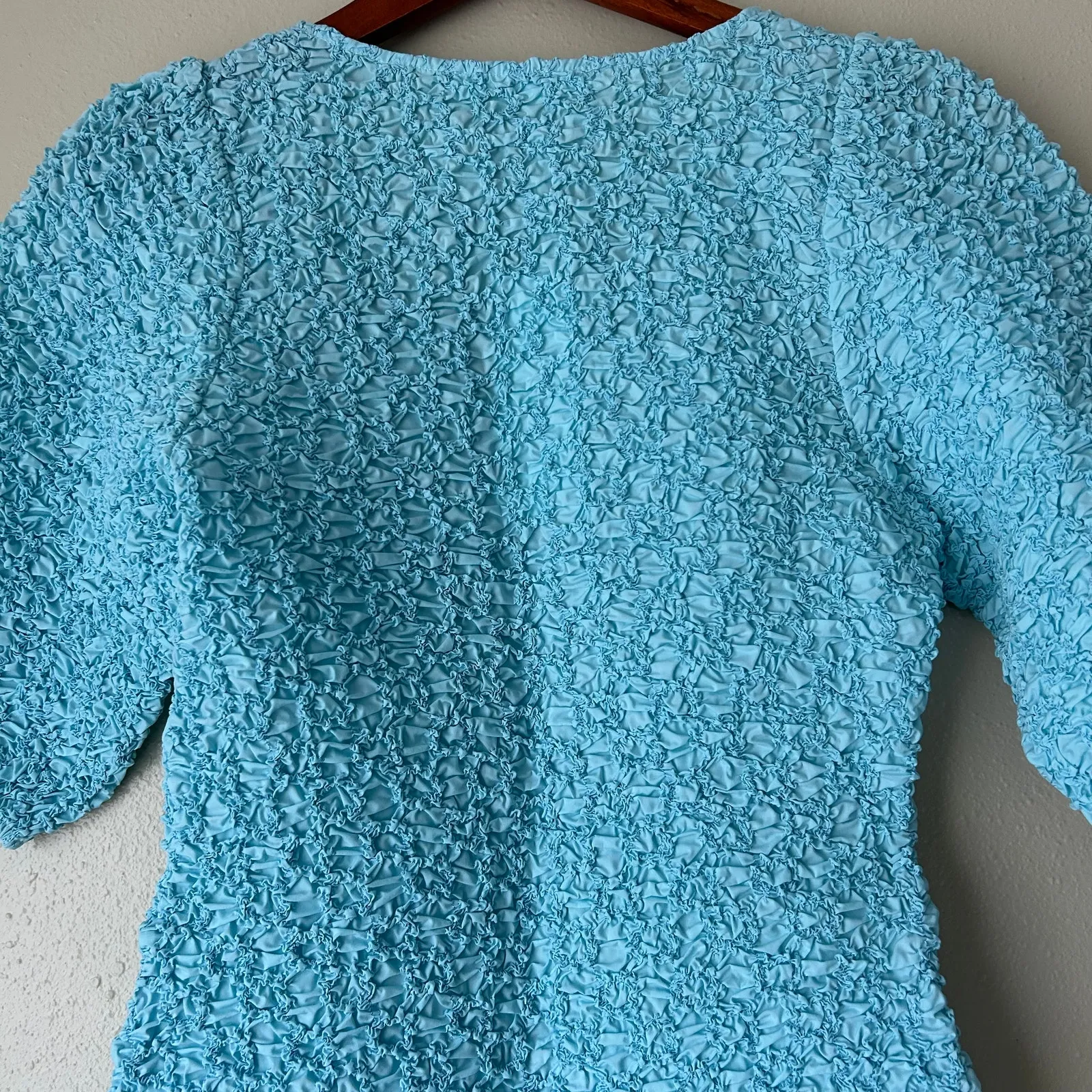 Samsoe Samsoe Blue Sophia Textured Bodycon Dress Size Small - Image 7