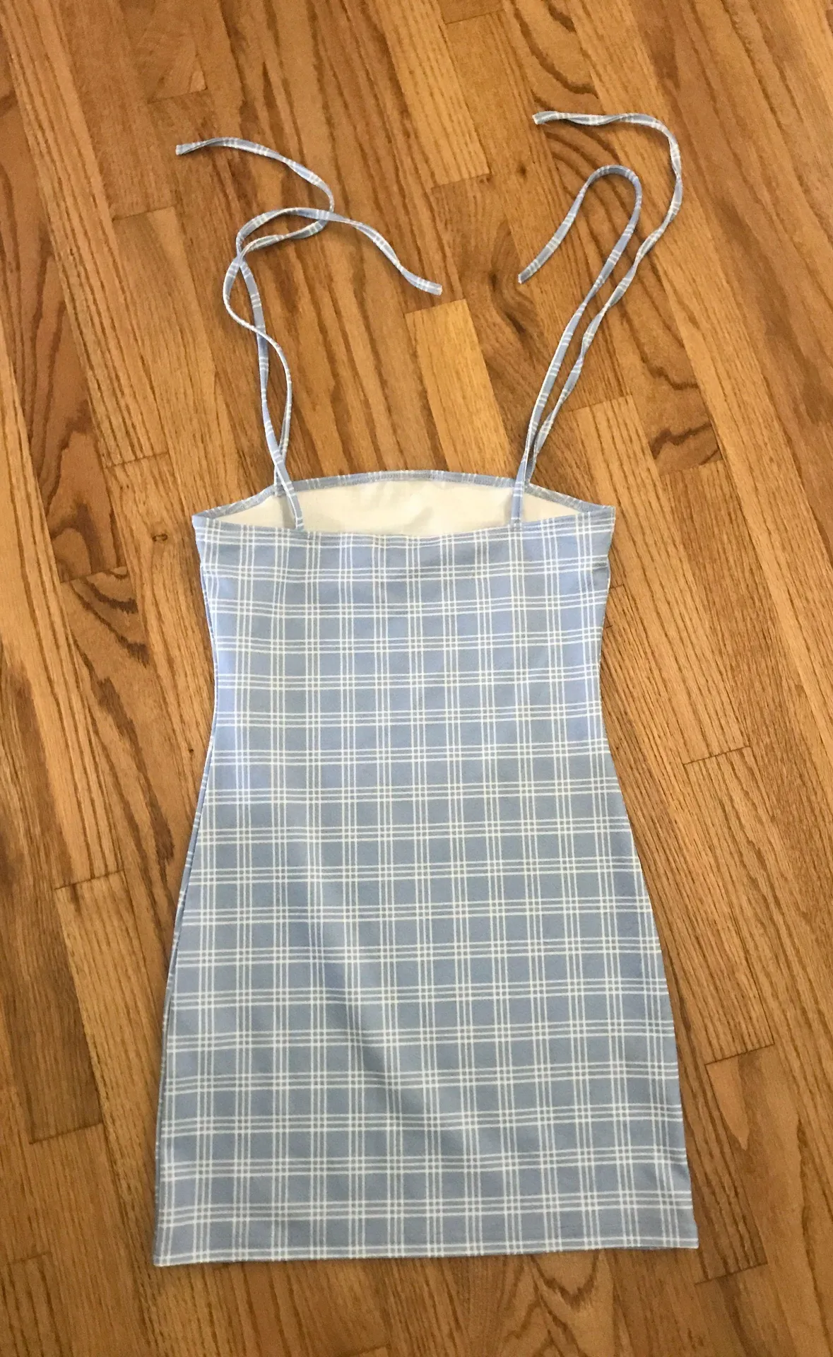 Blue And White Mini Bodycon Dress - Image 4