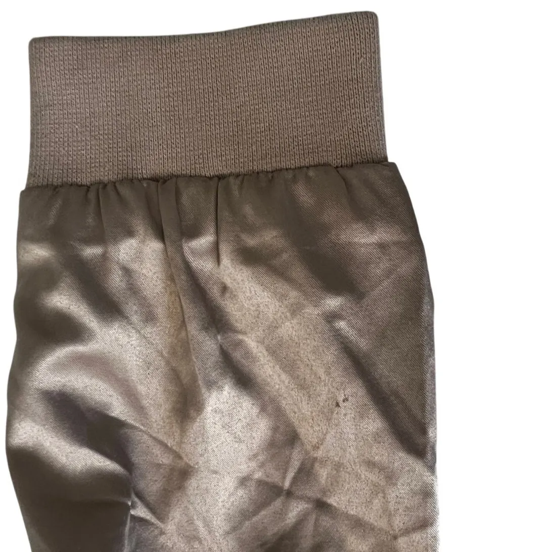 Japna Satin Bomber Jacket Womens XS Blush Pink Full Zip Stretch Y2K Glam Retro - Image 8