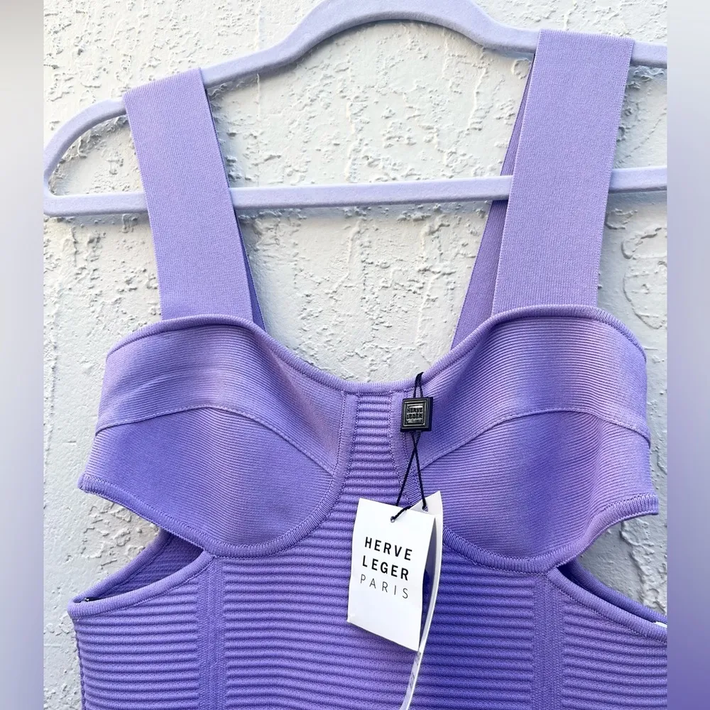 Herve Leger Paris lavender bandage dress XXS new with tags - Image 7