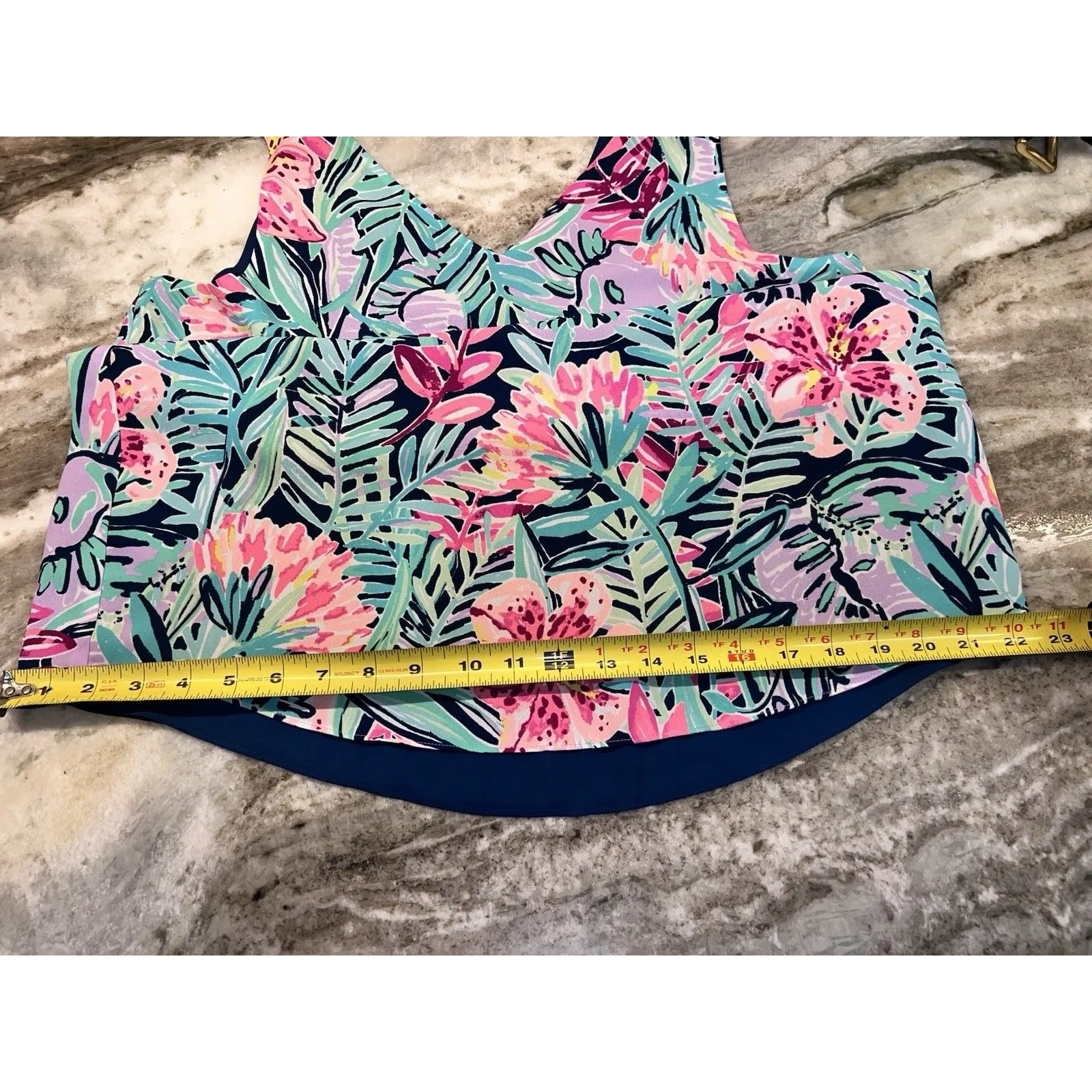 Lilly Pulitzer Florin Reversible Tank Top sz Medium Slathouse Soirée Loose Flowy - Image 8