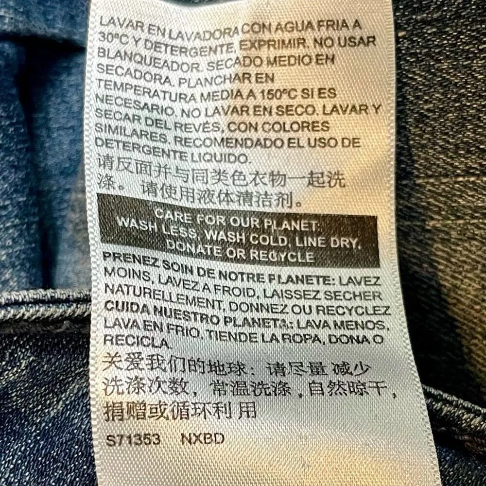 Signature Levi Strauss Gold Mid-Rise Skinny Distressed Jeans 12S - Image 10