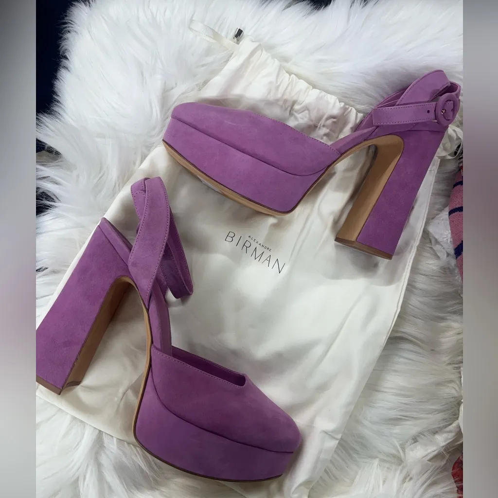 NEW ALEXANDRE BIRMAN Vita Suede Ankle-Strap Platform Pumps shoes heels size 9.5 - Image 12