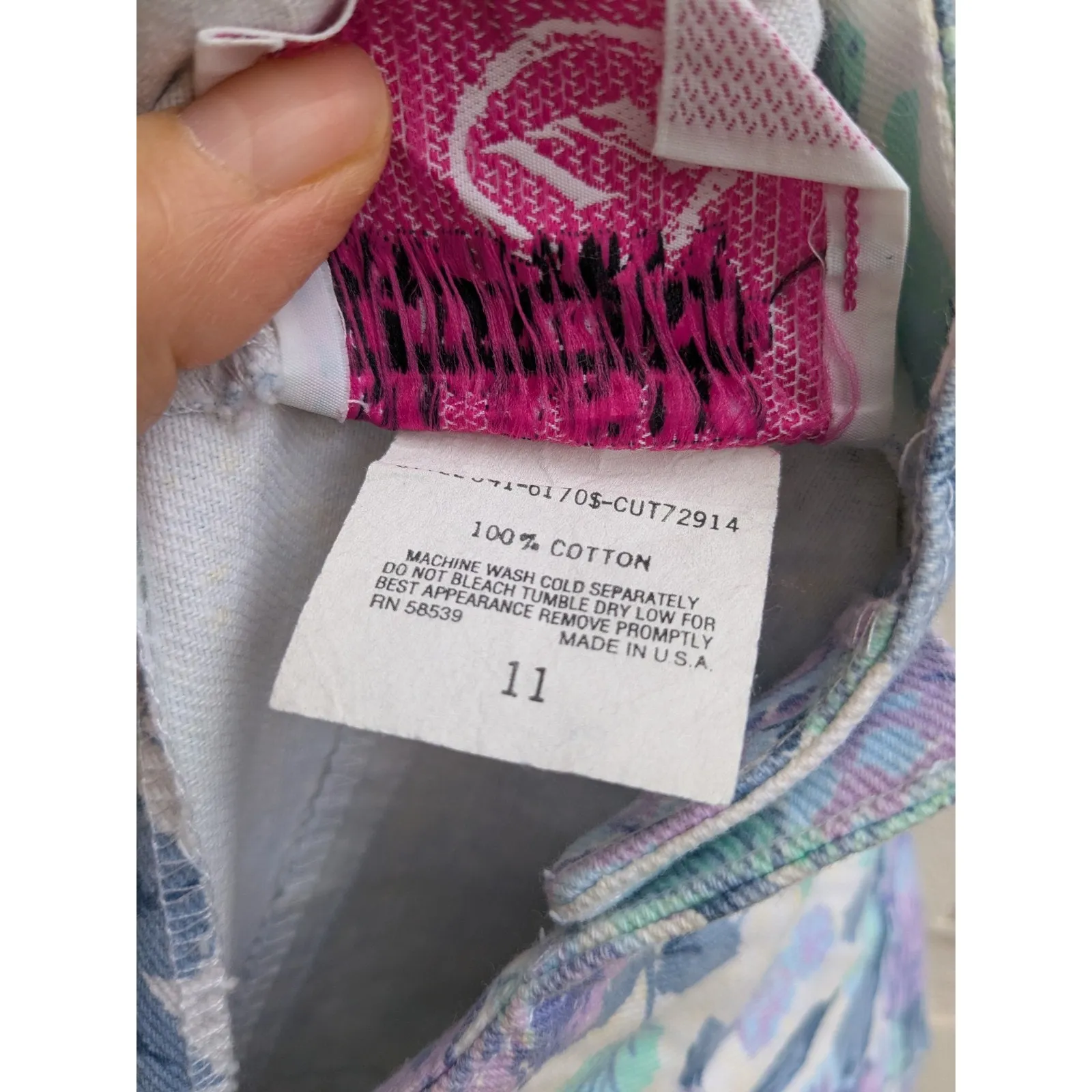 FLASH CLOTHING Womens Y2K High Rise Button Fly Floral Mom Shorts Pink Size 11 - Image 6