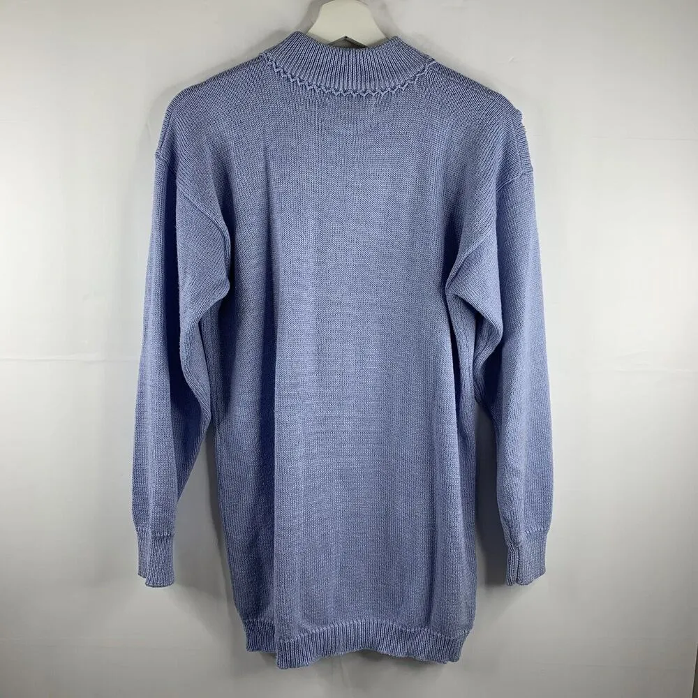 Vintage Sz M Sweater Jaclyn Smith Beaded Metallic Mock Neck Long Sleeve Women’s - Image 6