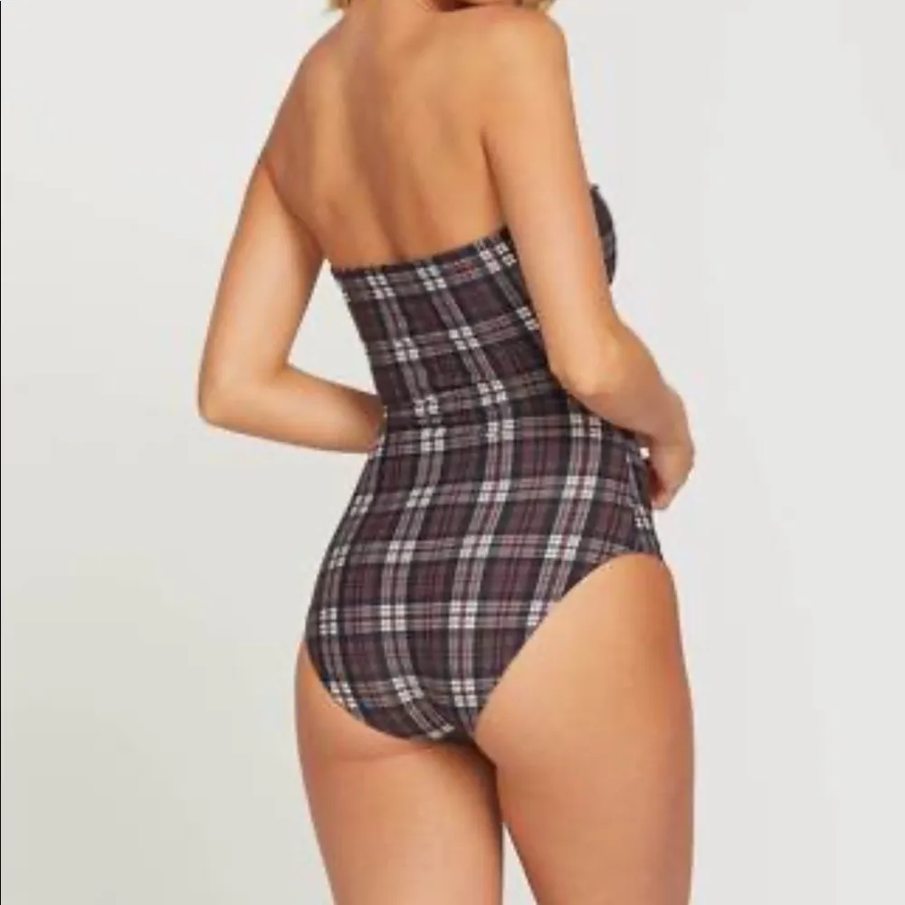 Volcom Women's Plaid and Gingham One-Piece Swimsuit - Image 4
