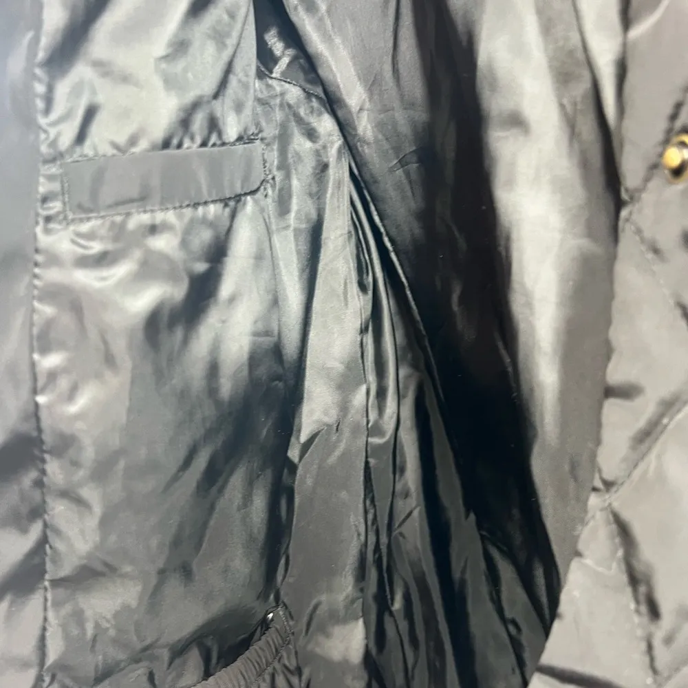 Jones New York quilted coat black L puffer mid thigh winter fall outdoor travel - Image 6