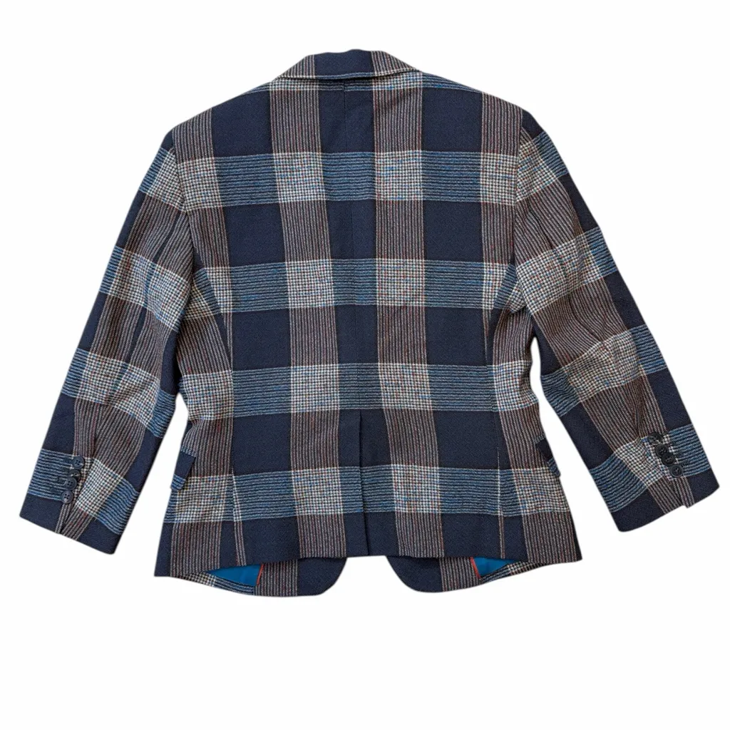 QL2 Beata Plaid Blazer with Blue Lining Size undefined - Image 2