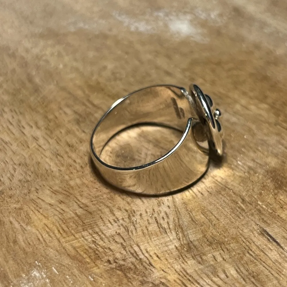 Floral Modern 925 Sterling Silver Adjustable Ring - Image 6