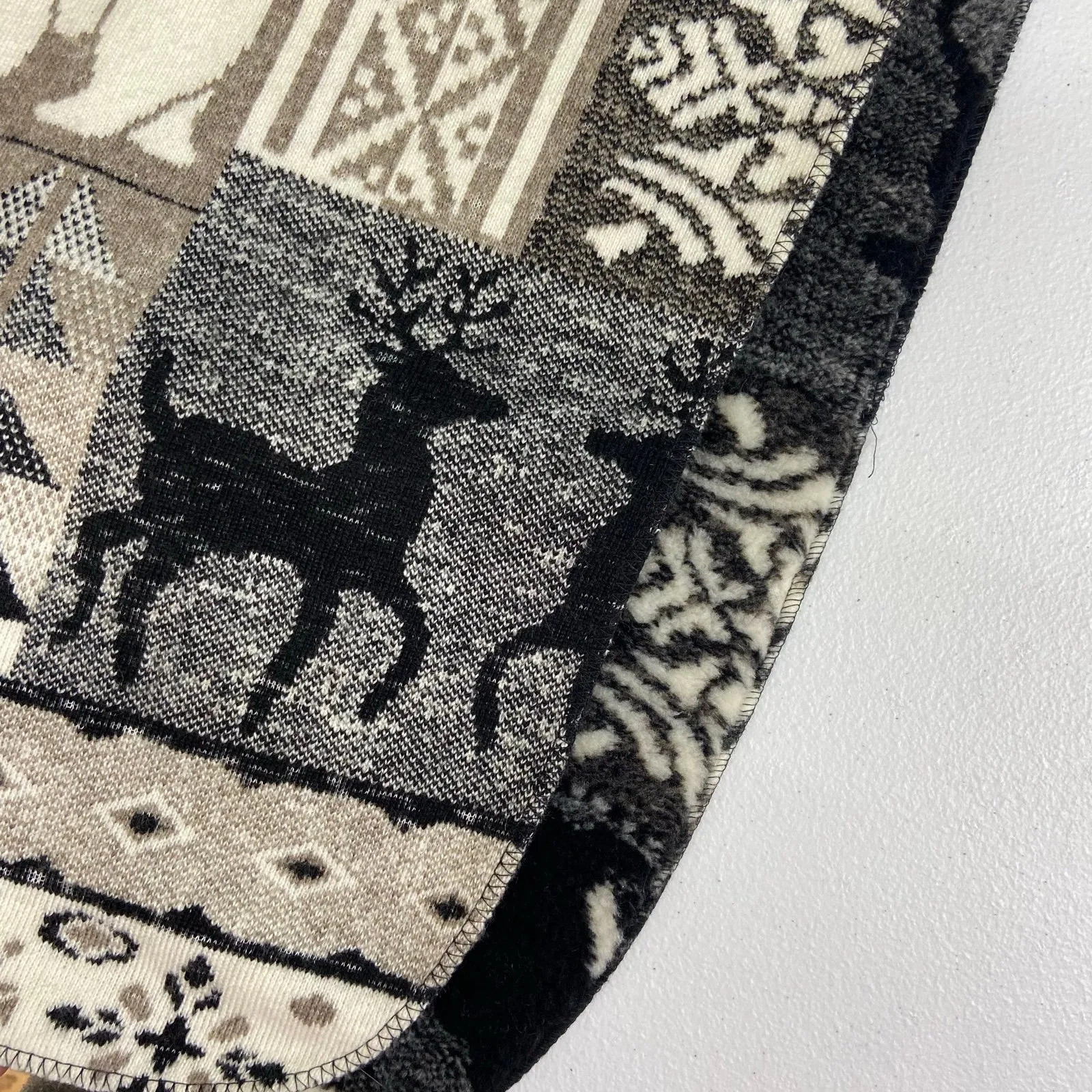 Vintage adult unisex soft fleece deer‎ polar bear warm winter scarf accessories - Image 6