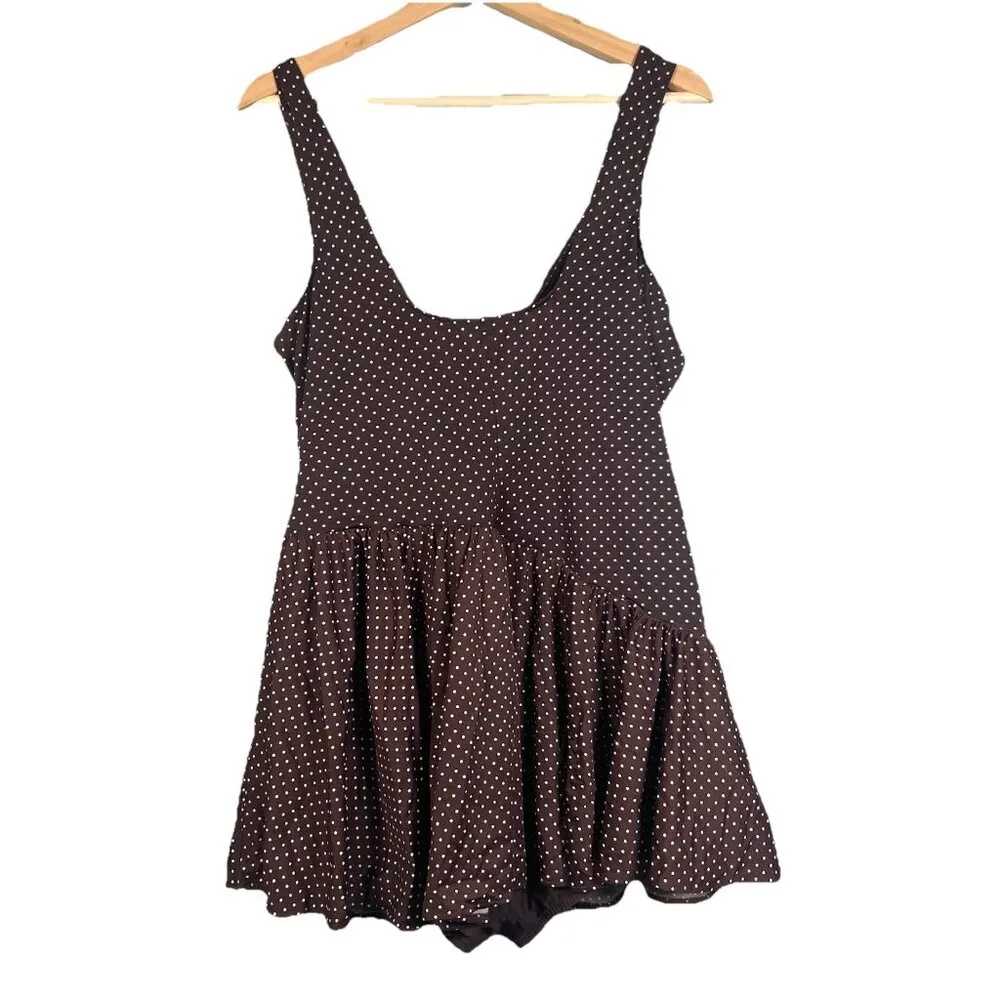MIRACLESUIT Brown Polka Dot PIN POINT OCEANUS ONE PIECE SWIMSUIT PLUS SIZE 22 W - Image 4
