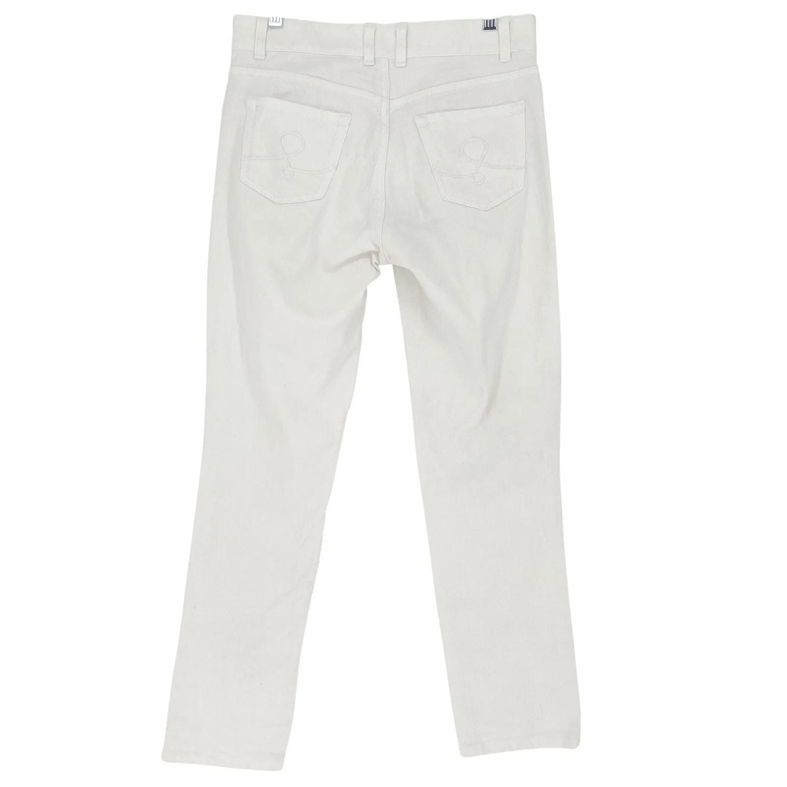 Lilly Pulitzer White Denim Jeans Main Line Fit Size 4 Stretch EUC - Image 3