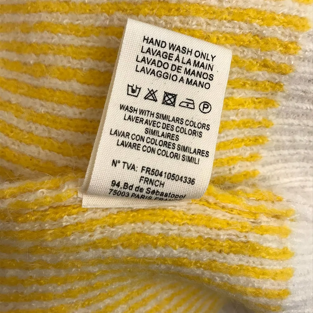 NWT FRNCH Paris Striped Mock Neck Pullover Sweater Size Small/Medium - Image 11