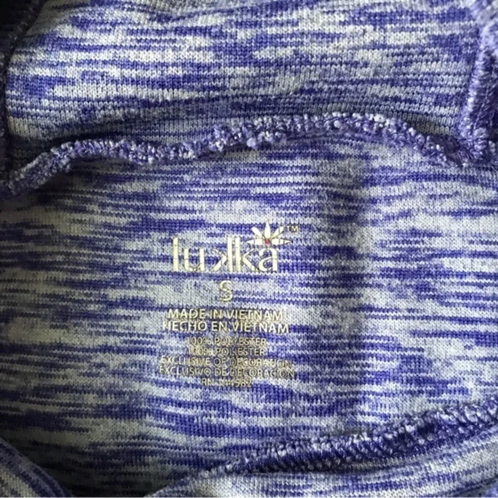 Lukka Women's Small Pullover‎ Sweatshirt Hood Hoodie with Pockets Purple - Image 10