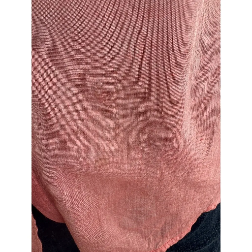 J Crew Button Up Shirt size S Women Roll Tab Convertible Sleeves Red Coral NEW - Image 9