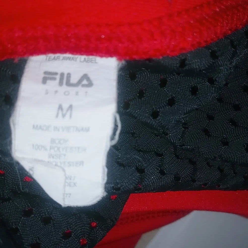 Fila Performance M Running Short Sleeved Mesh Insert Floral Design Top - Image 2