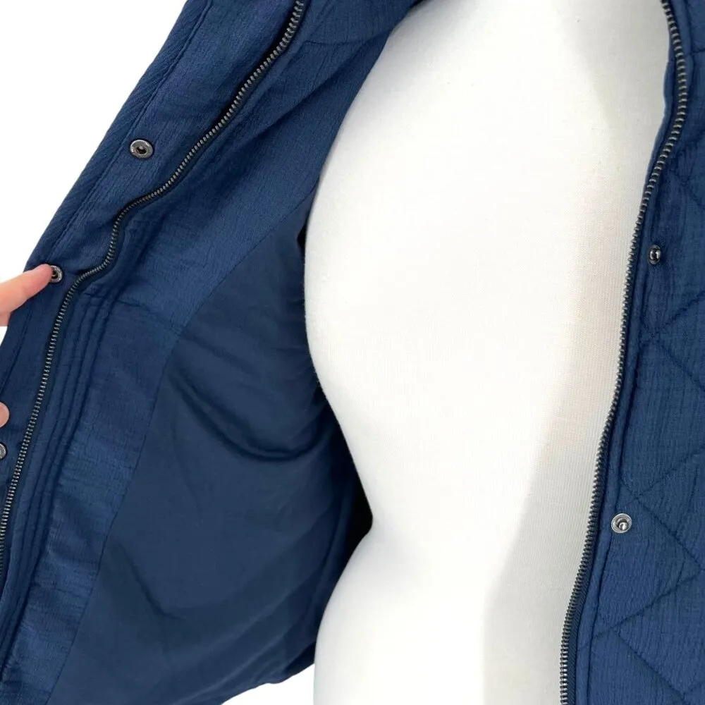 Market & Spruce Diamond Quilted Sleeveless Vest Navy Blue Size Small NWT - Image 6