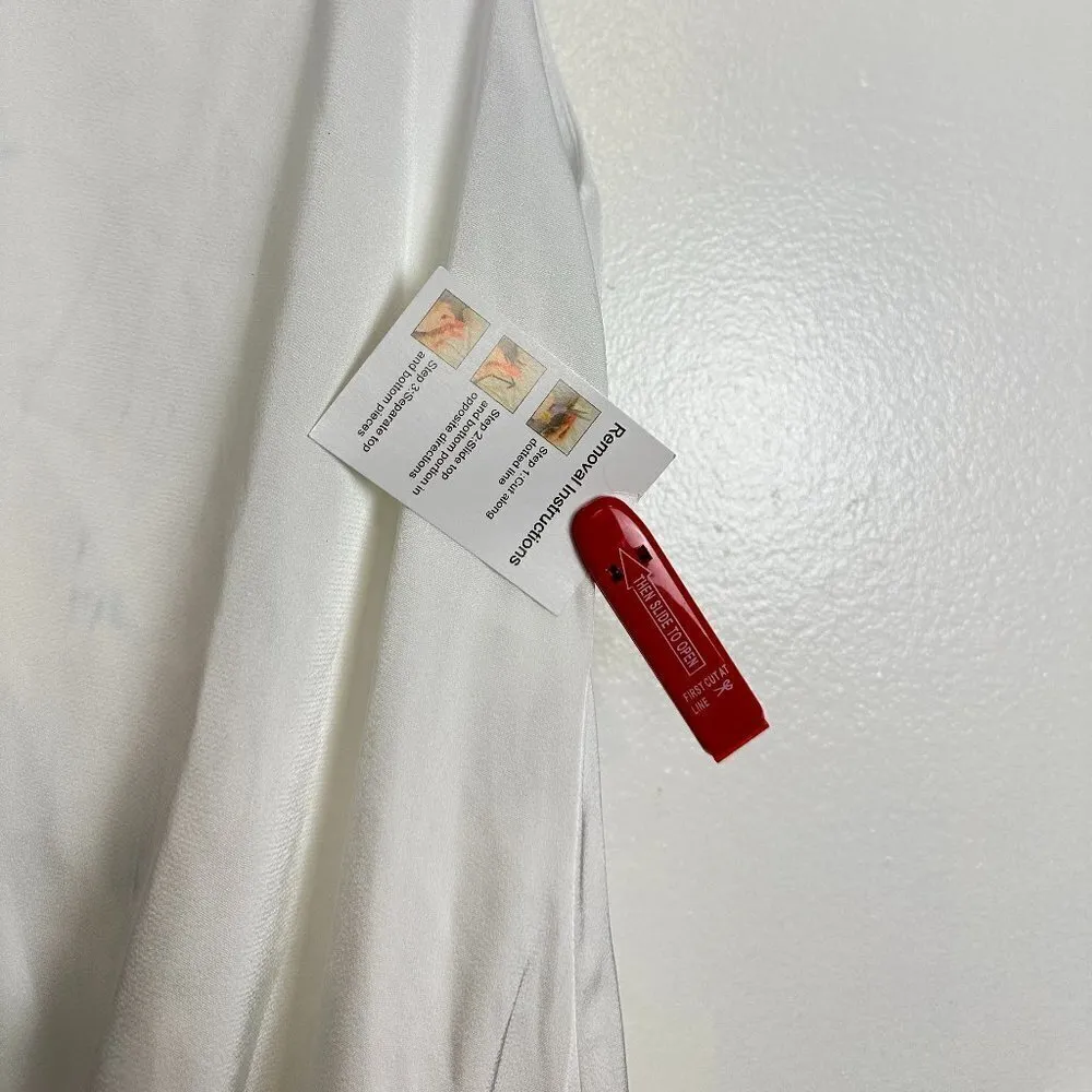 MAC DUGGAL Crystal Neck Ruched Cocktail Dress in White Size US 8 - Image 4