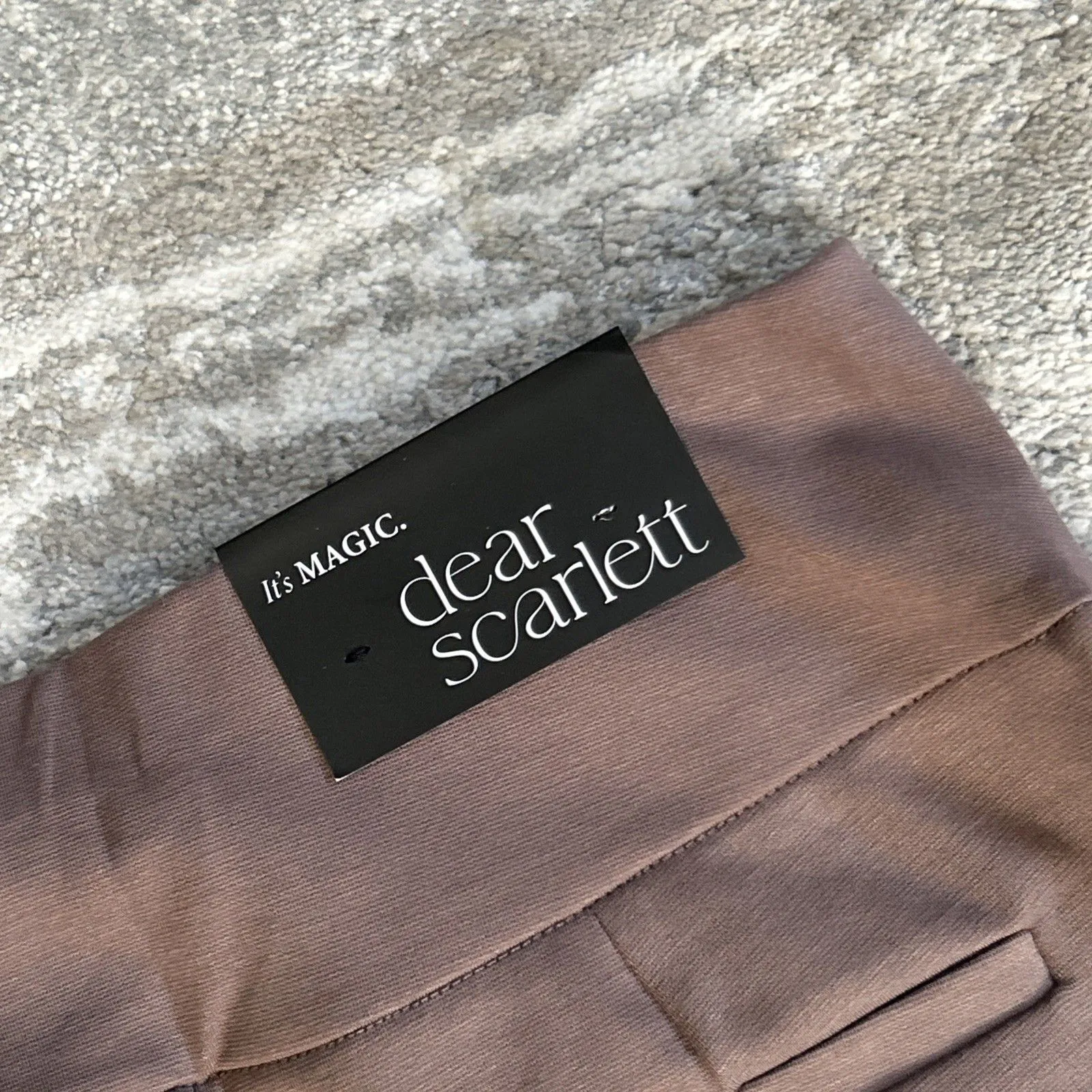 Dear Scarlett Magic Wide Leg Crop Pants Womens Small Brown Stretch New - Image 8