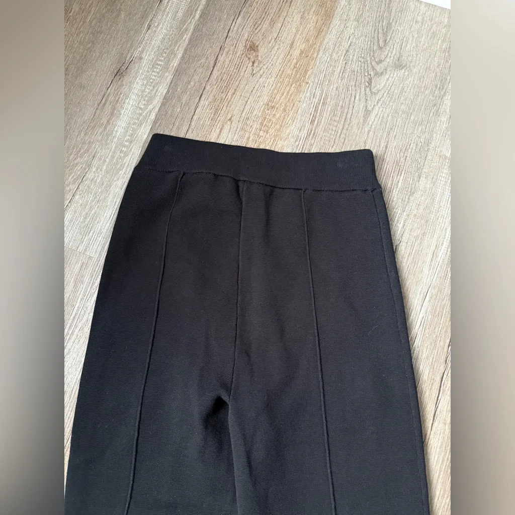 NWT WHITE & WARREN Superfine Organic Cotton Kick Flare Pant Black Casual Pant S - Image 13