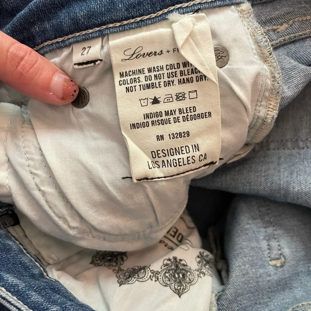 Lovers + Friends Mason Denim Jeans High Waist Skinny Medium Wash Revolve 27 - Image 5