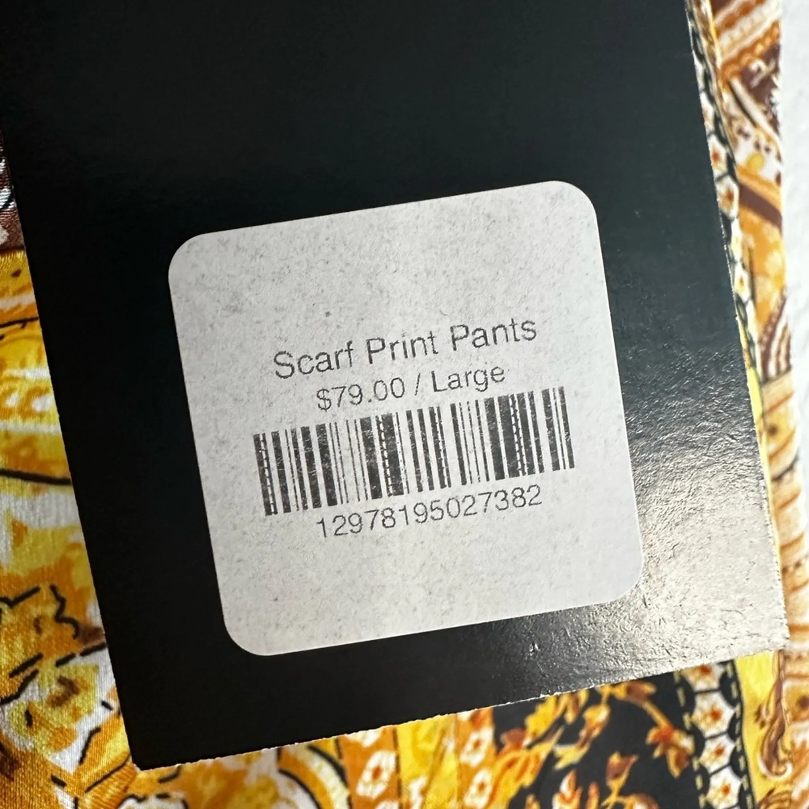 NEW Luxxel Gold Scarf Print Set Pants Crop Top Boho Street Bollywood Vacation - Image 9