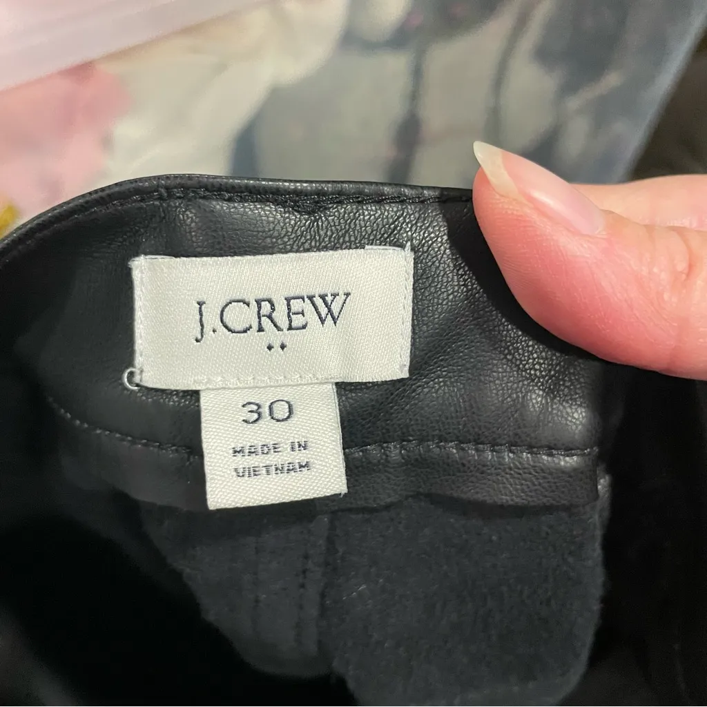 J. Crew buttery faux leather jeans sz 30 pockets whimsigoth vegan goth rocker - Image 11