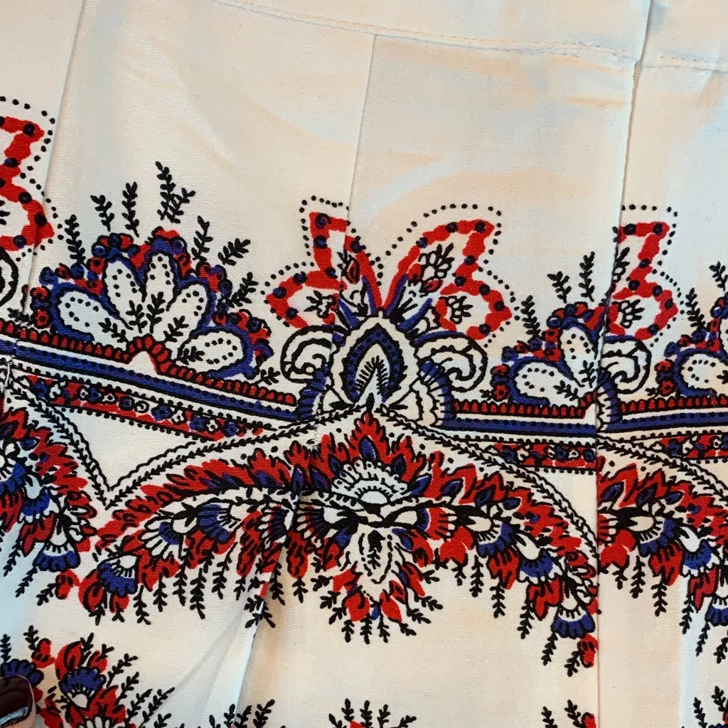 Talbots paisley circle skirt sz 14 boho career office work preppy 4th of july - Image 4