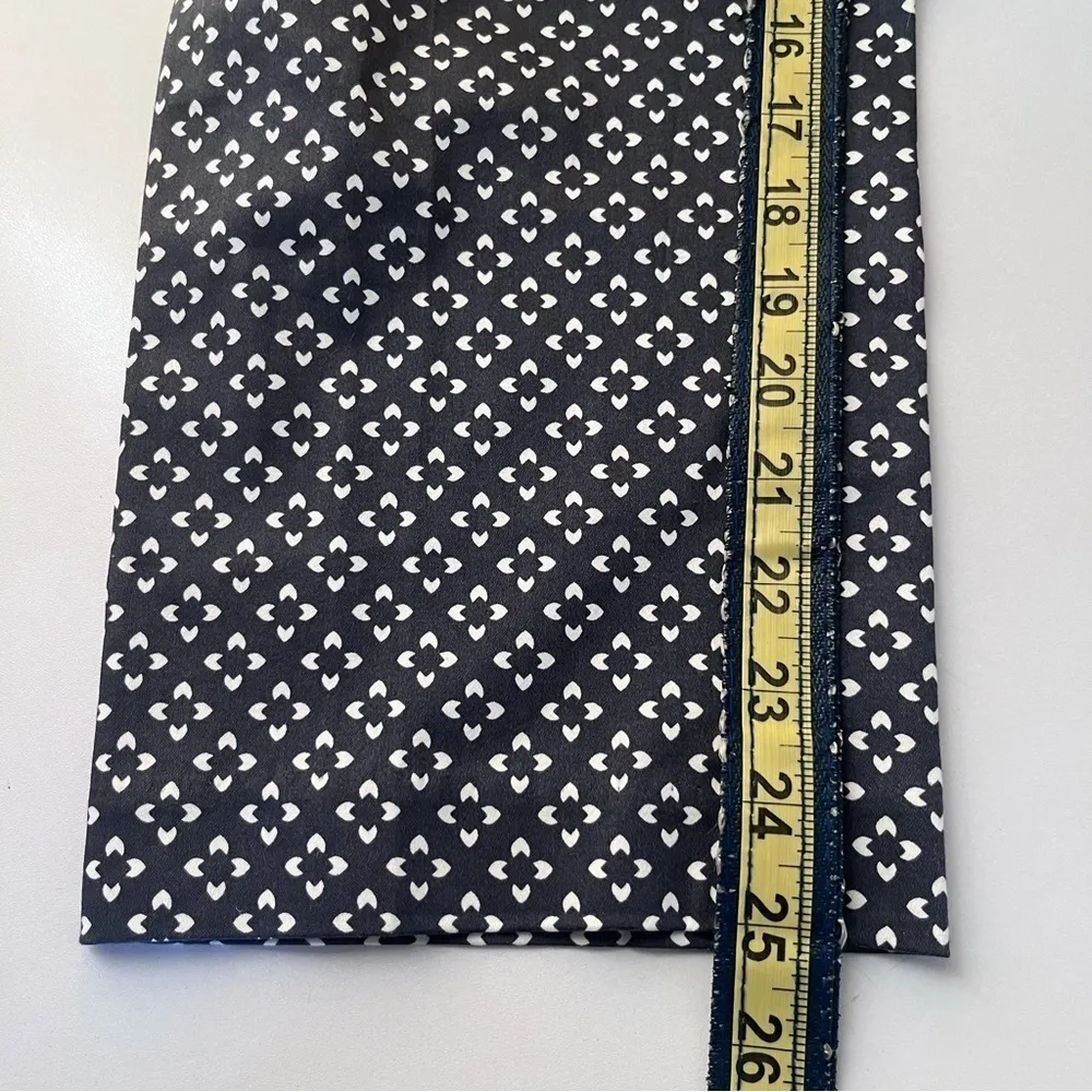 NWT New Andrea Jovine Diamond Flower Cropped Ankle Pants Blue White Medium 8 - Image 13