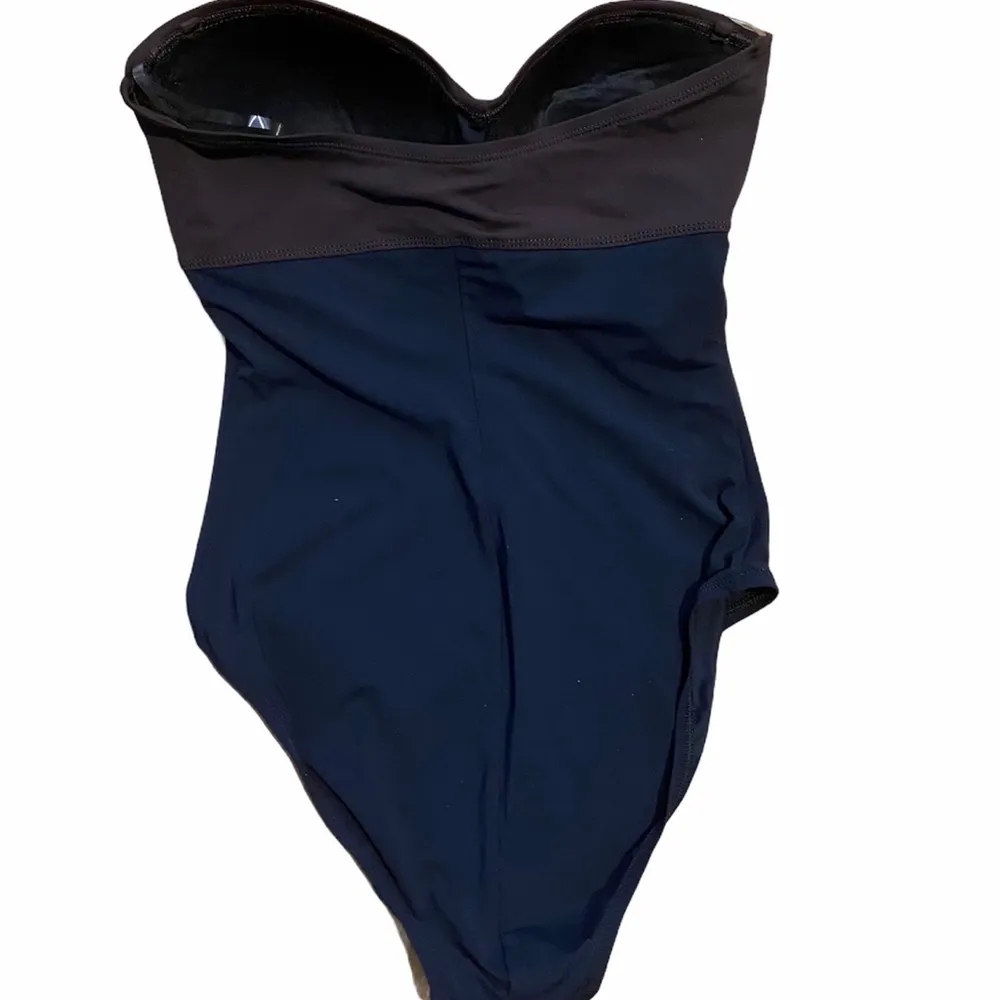 Bleu Rod Beattie Bandeau One Pice Size 8 Brown & Black Bathing Suit. - Image 2