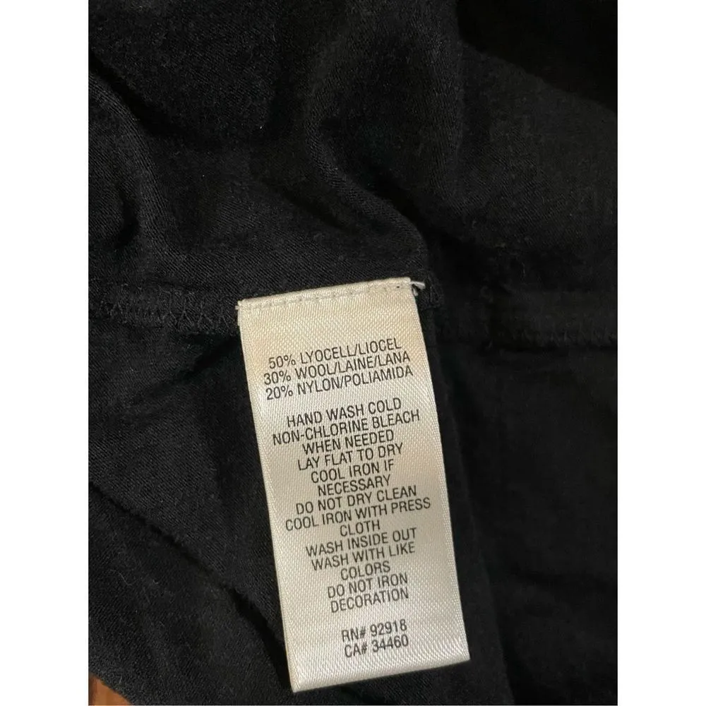 Juicy Couture black sleeveless y2k sheath dress with cinched front size XL wool - Image 9