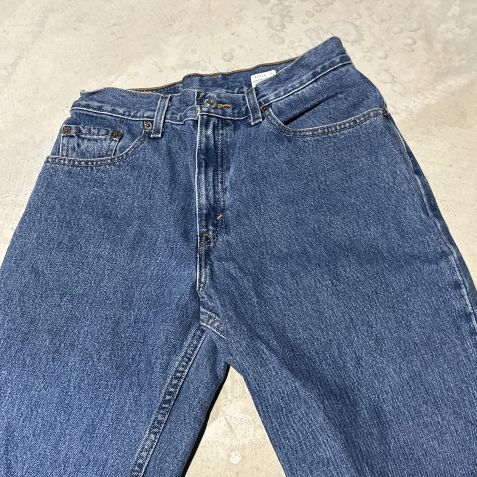 Vintage Levi's 550 7 Jr S Relaxed Fit Tapered Leg 26x30 Denim Y2K 90s Light Wash - Image 11