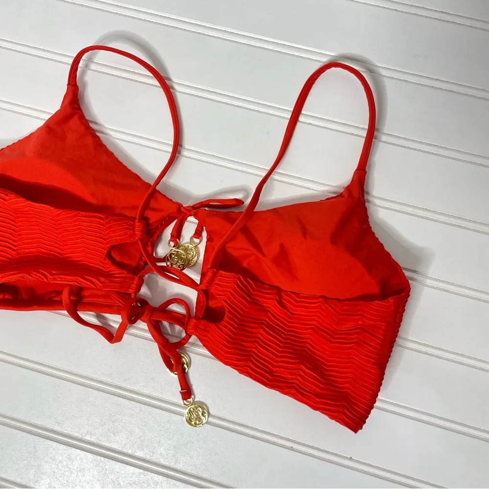 Luli Fama Scoop Neck Cut Out Top Bikini XL NEW 439 - Image 4