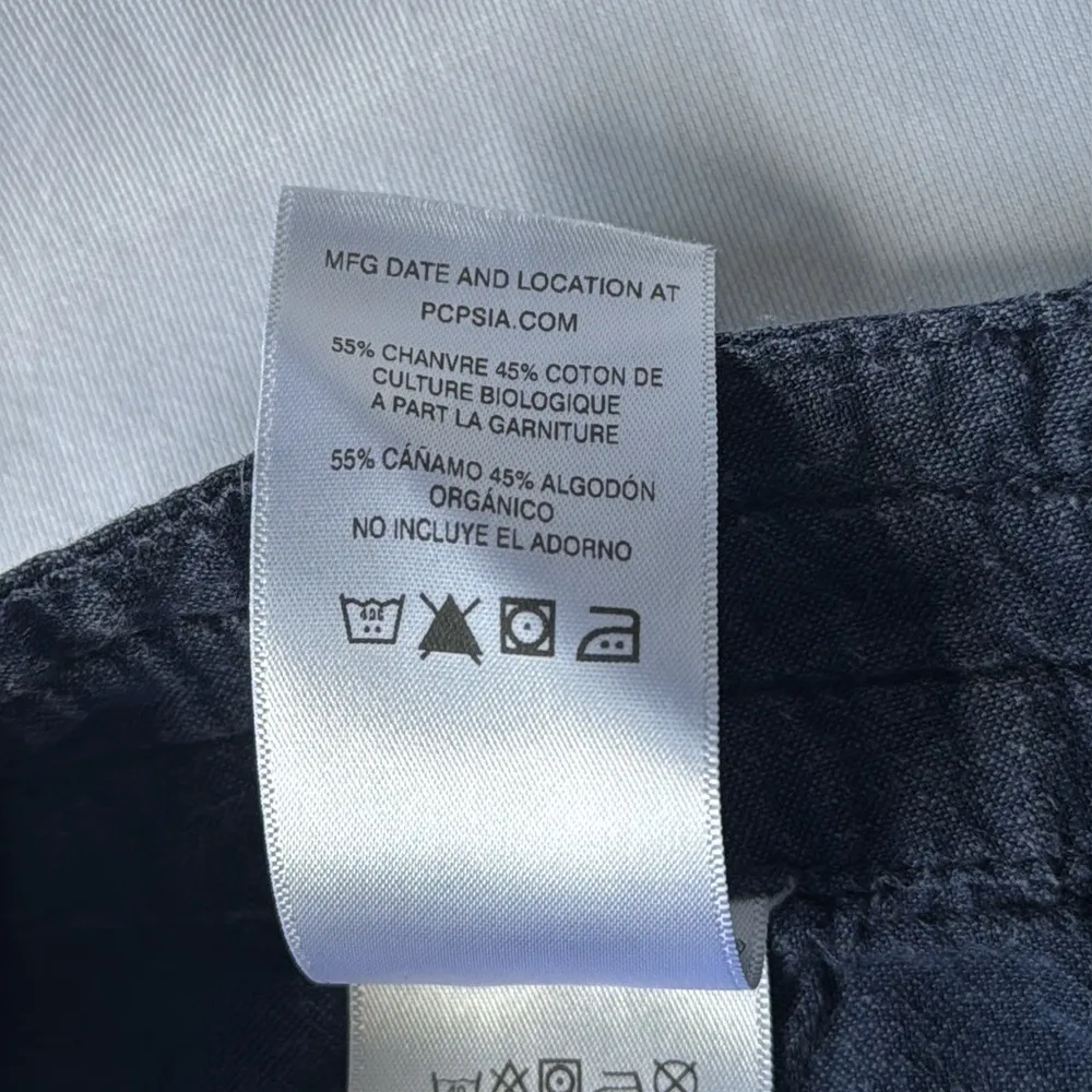 Patagonia Blue Hemp Cotton Beach Summer Navy Blue Coastal Shorts Relaxed Fit - Image 4