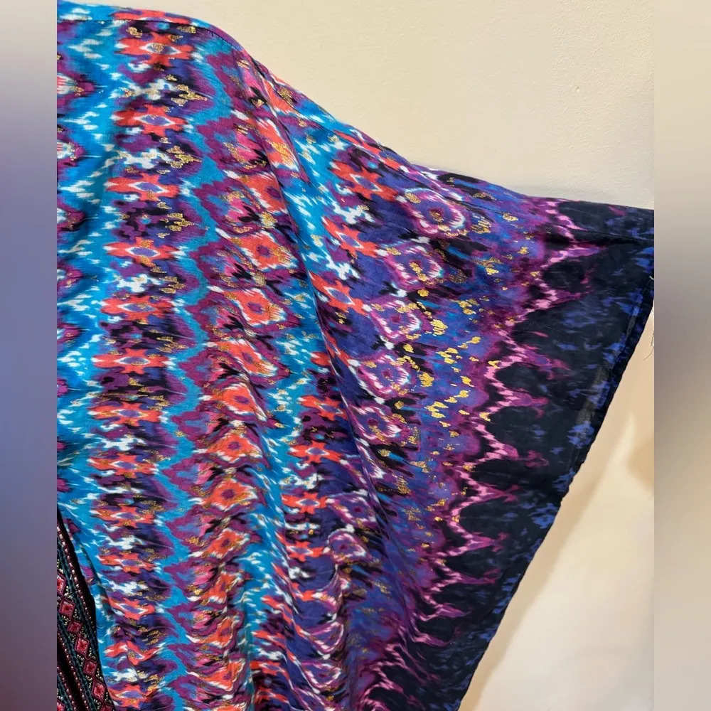 Miraclesuit‎ Bella Alba Cotton Caftan Cover-Up in Midnight Blue - Image 4