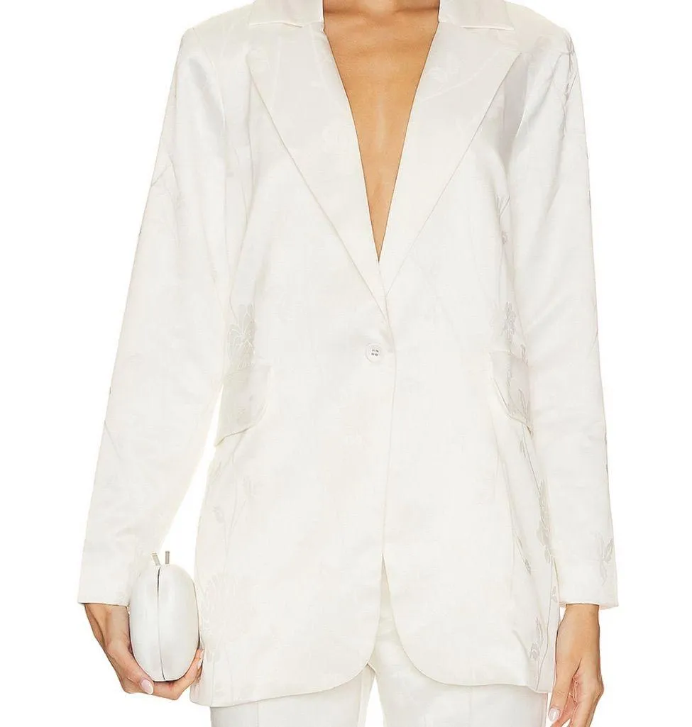 For love & lemons white floral bridal blazer - Image 3